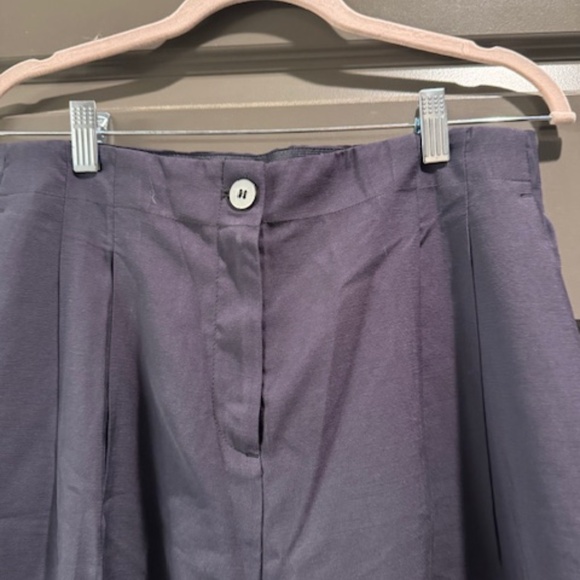 h and m work pants - blue - wide leg - Picture 2 of 4